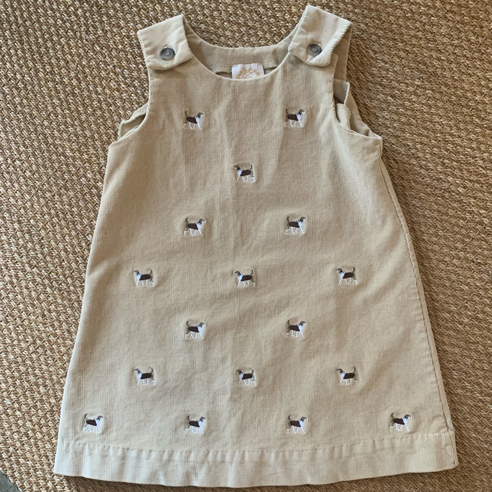 Beaufort Bonnet girls corduroy dog dress